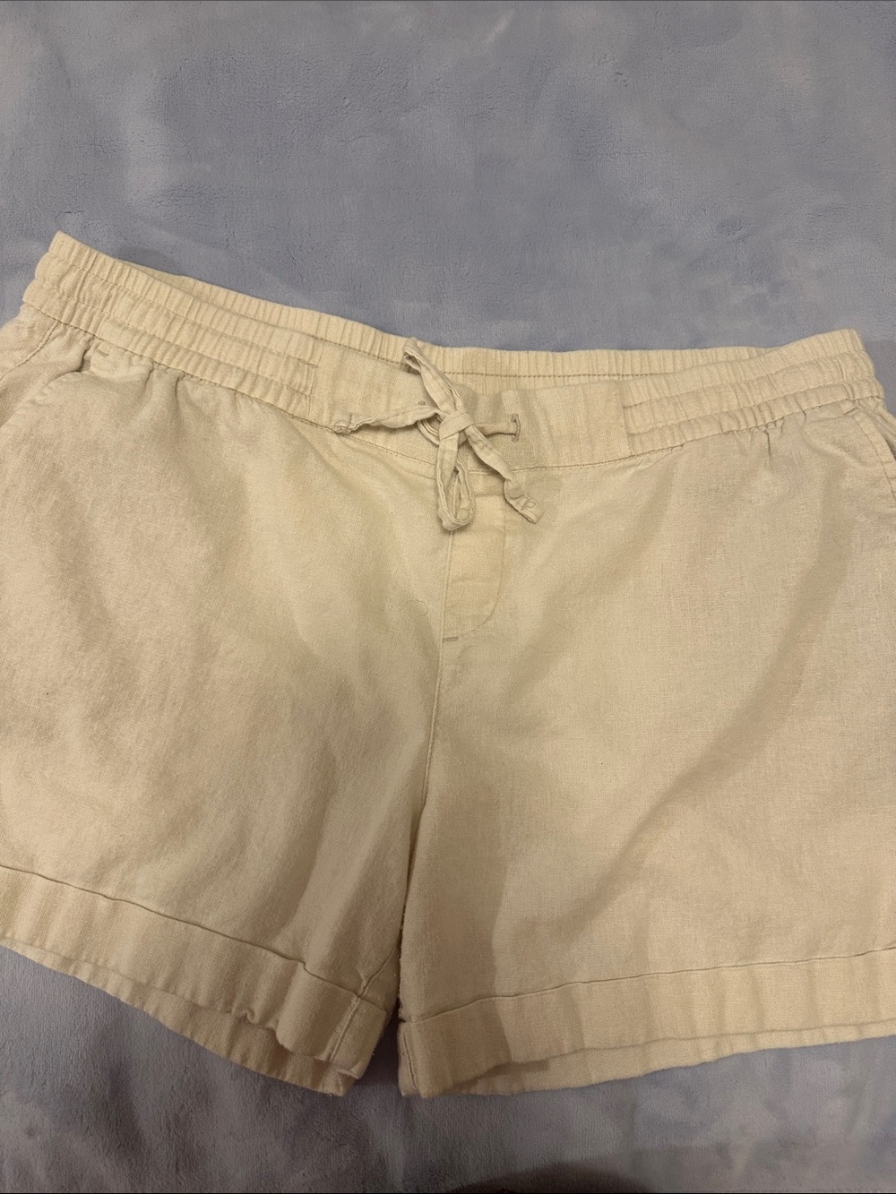 Old Navy Casual Drawstring Linen-Blend Shorts